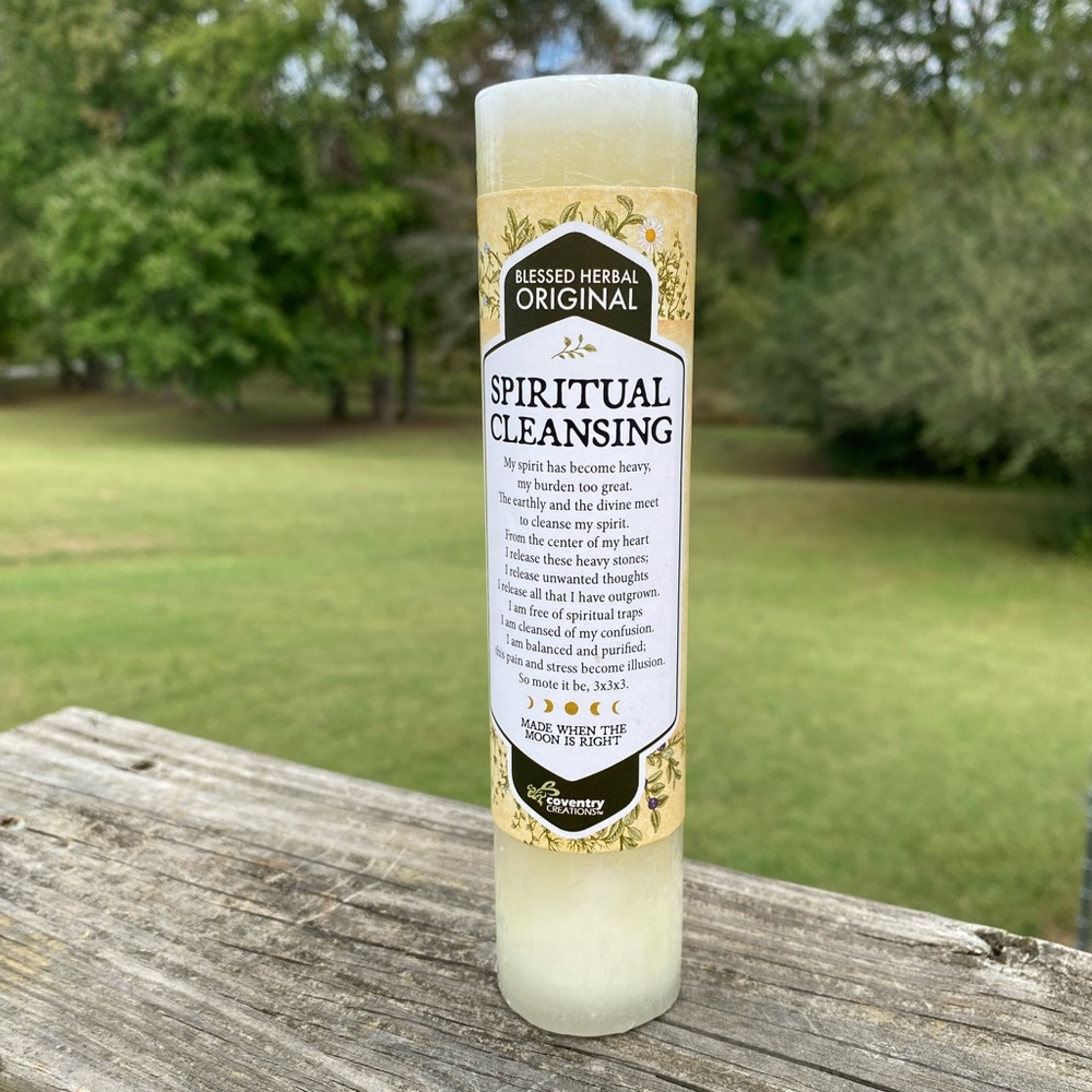 Spiritual Cleansing Candle 1.5”x7” pillar Coventry Creations Herbal USA